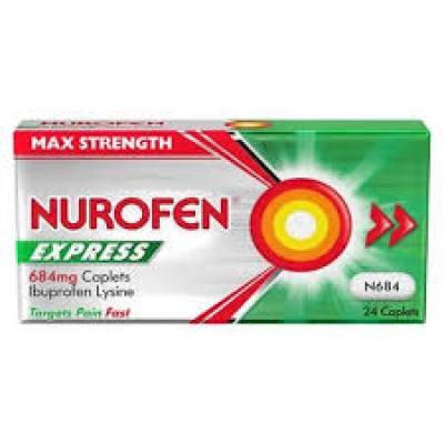 Pain Relief, Nurofen express 684mg 24's